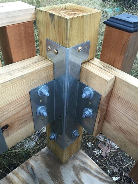 metal brackets for decks|brackets for deck mounted post.